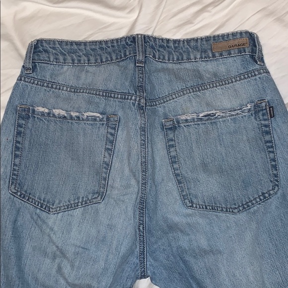 Garage Boyfriend Jeans Distressed Bottoms - Picture 4 of 4